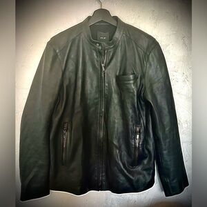 Men's LTH-JKT Black Leather Rider Jacket. Sz. M. 100% Leather